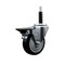 Service Caster 4'' Black Poly Swivel 3/4'' Expanding Stem Caster with Brake SCC-EX20S414-PPUB-BLK-PLB-34 - alternate 1